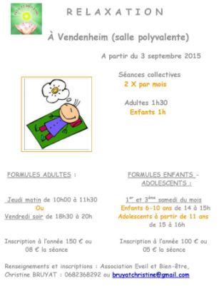 RELAXATION : Formules-horaires